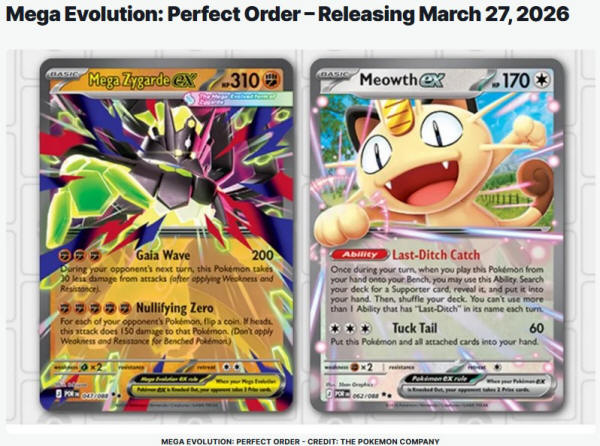 Upcoming Pokemon Release - Perfect Order on March 27, 2026