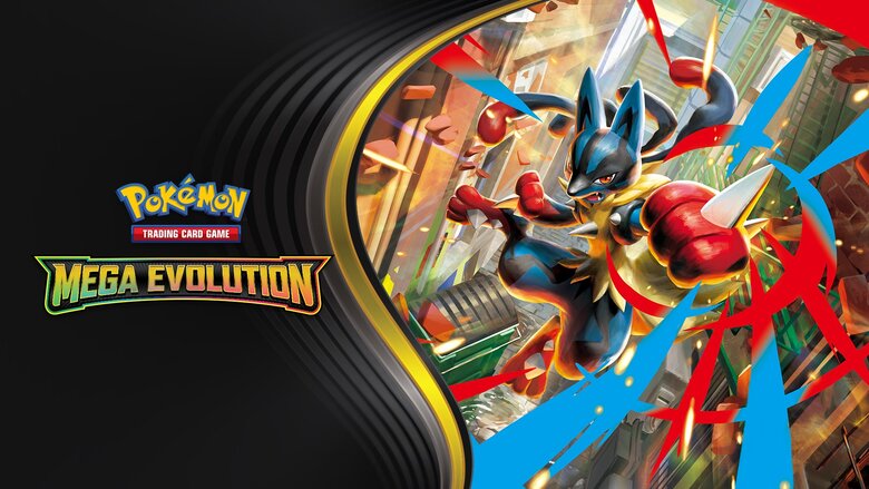 Pokemon Mega Evolution promo image featuring Mega Lucario